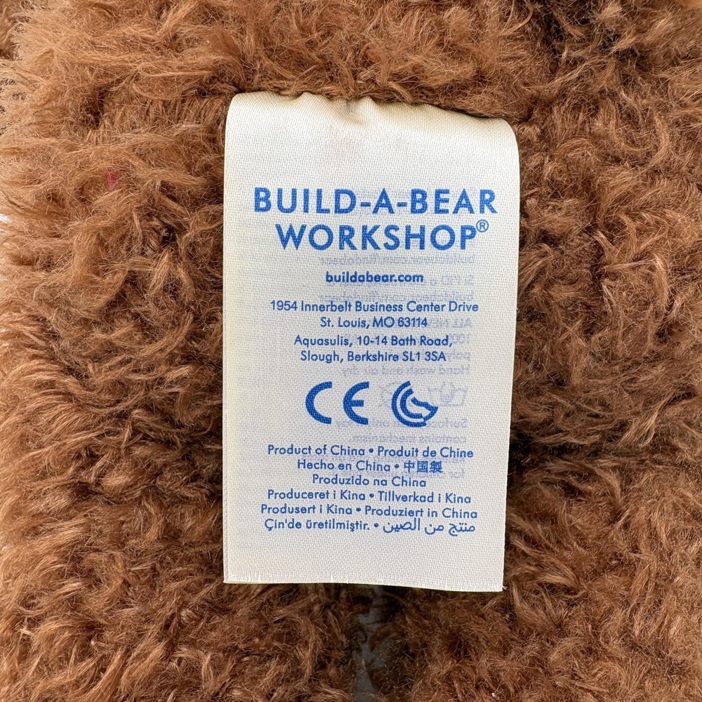 Build-A-Bear Workshop Brown Teddy Bear Medium Plush Stuffed Toy Happy Birthday - Picture 3 of 4